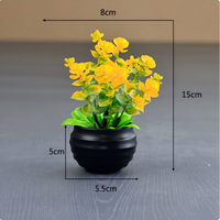 Plantes artificielles miniatures modernes imperméables en gros, petites plantes vertes artificielles durables en pots en plastique pour Thanksgiving et Noël
