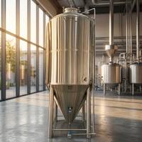 Fermenteur conique isobare de 1000 L - Cuve de fermentation en acier inoxydable à double enveloppe pour brasserie artisanale