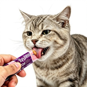 Friandises pour chats bio de haute qualité, en tubes, saveurs saumon, poulet, thon, 15g, best-seller, riches en protéines, crémeuses, pour chats, OEM - Product Image 1