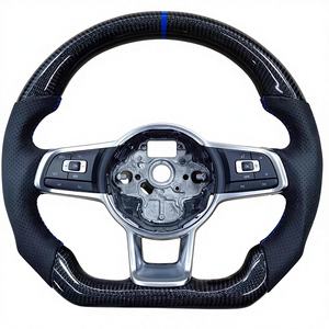 Accessoires intérieurs de voiture personnalisés Volant en cuir en fibre de carbone pour Tiguan <span class=keywords><strong>GTI</strong></span> GTR <span class=keywords><strong>2022</strong></span> 2023 2024 DOS - Product Image 1