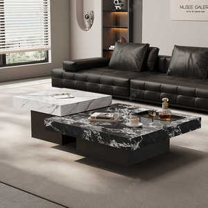 Phong cách Ý tối giản đá phiến Bàn cà phê, ánh sáng sang trọng, đá cẩm thạch tối giản hiện đại, phòng khách Cỡ Nhỏ - Product Image 3