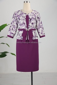Trajes de Vestir Modernos con Diseño de Lazo Azul Marino para Mujer, Conjuntos de Ropa para Mujer Talla Grande, Traje de Iglesia para Dama - Product Image 6