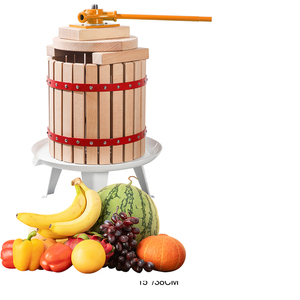 Exprimidor de mano de madera de gran capacidad de 12L, máquina de prensa móvil conveniente para frutas y verduras - Product Image 1