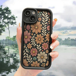 Funda de Teléfono con Estampado Floral de TPU, Estilo Ins, Diseño Rural Impreso a Color, Protección Completa a Prueba de Golpes - Product Image 3