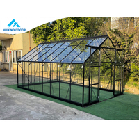 Serres de jardin en aluminium durables résistantes aux tempêtes de neige et au vent pour légumes et fleurs