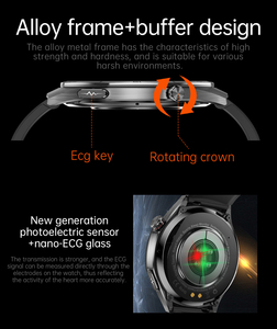 ET456 1.56 pollici AMOLED salute Smartwatch H Band ECG HRV BT chiamando NFC Fitness Tracker Relojes Smartwatch - Product Image 2