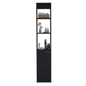 DB <b>Linen</b> <b>Cabinet</b> Marion Luxury Black Wood Design for Bedroom Kitchen Home Apartment Gym Hotel Villa Hospital Durable Storage - Product Image 2