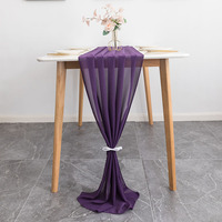Chemin de Table en mousseline de soie, vert émeraude, 10 pieds, 27x120 pouces, chemin de Table transparent romantique pour mariage, décoration de fête de mariage