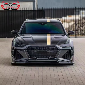 Labbro Anteriore in Fibra di Carbonio PU, Perfettamente Adattabile, per <span class=keywords><strong>Audi</strong></span> <span class=keywords><strong>RS6</strong></span> C8 19+ Stile MSY, Kit Carrozzeria Lowe Lip - Product Image 6