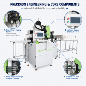 Machine de traitement automatique de l'aluminium Junde, perçage, taraudage, découpe CNC, haute précision, équipement de fabrication de fenêtres et de portes - Product Image 2