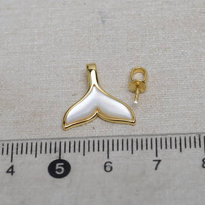 จี้เงินแท้ S925 รูปเปลือกหอยหางปลา พร้อมถาดอุปกรณ์ DIY อายุการใช้งาน 5-7 ปี รุ่น 4089 ต่างหูแฟชั่นแบบห้อย - Product Image 3