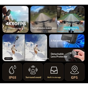 กล้องแอ็คชั่น360 3 ultra 8K เลนส์ F1.6 HDR 10บิตพร้อม GPS กล้องถ่ายทำภาพยนตร์ <span class=keywords><strong>VR</strong></span> ระดับมืออาชีพ2026 - Product Image 4