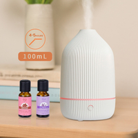 Diffuseur d'arôme d'huile essentielle en plastique de table d'humidificateur d'air électrique ultrasonique portatif de 100ml