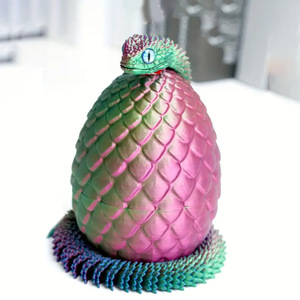 Jouets d'œufs de <span class=keywords><strong>serpent</strong></span> articulés 3D Vashine pour enfants, collection colorée, animaux en PLA, <span class=keywords><strong>jouet</strong></span> souple en forme d'œuf de vipère en cristal, souvenir - Product Image 4