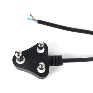 블랙 남아프리카 및 인도 <span class=keywords><strong>3</strong></span>코어 구리 PVC 전원 코드 H05VV-F 1*0.75mm 맞춤 길이 건설용 - Product Image 1