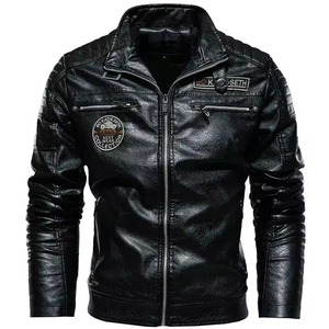 <span class=keywords><strong>2025</strong></span> Người Đàn Ông Mới Của Xe Máy Windproof Áo Khoác Áo Khoác Cộng Với Nhung chaqueta Hombres Người Đàn Ông Áo Khoác Áo Khoác Da Cho Nam Giới - Product Image 1