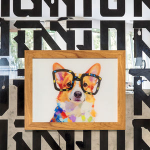 Индивидуальные ручные работы: Декоративные картины на холсте «Доктор-лягушка» — животные, масляные, в стиле поп-арт, мультяшные, для декора стен - Product Image 3