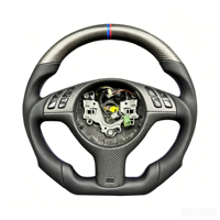 Volant en fibre de carbone forgé pour modèles BMW compatibles E46 330CI 2004 325i E39 E53 X5 M3 Accessoires intérieurs