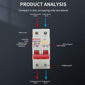 Chmshdg 30mA 2P25A RCBO สวิตช์ป้องกันการรั่วไหลขนาดเล็ก RCBO 2 P เบรกเกอร์สอง <span class=keywords><strong>DZ47LE</strong></span> สวิตช์เบรกเกอร์ทั้งหมด - Product Image 6