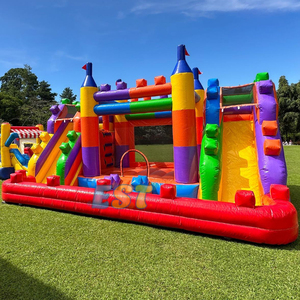 Château sautant gonflable de bloc extérieur pour des cavaliers gonflables de partie de videur d'enfants - Product Image 2