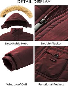 Parka Homme de Haute Qualité pour l'Hiver, Manteau d'Hiver Chaud, Col Montant, Imperméable, Coupe-Vent avec Logo Avant - Product Image 5