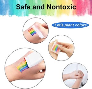 สีเพ้นท์หน้าและตัวแบบแท่ง 6 สี รุ่นเรนโบว์ ล้างออกได้ ใช้สำหรับแต่งหน้าในงานเทศกาลและงานปาร์ตี้ - Product Image 4