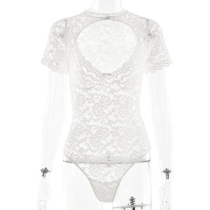 JULISSA MO ชุดบอดี้สูทลูกไม้ผู้หญิงแขนสั้นแบบยืดได้เซ็กซี่แฟชั่นฤดูร้อน - Product Image 5