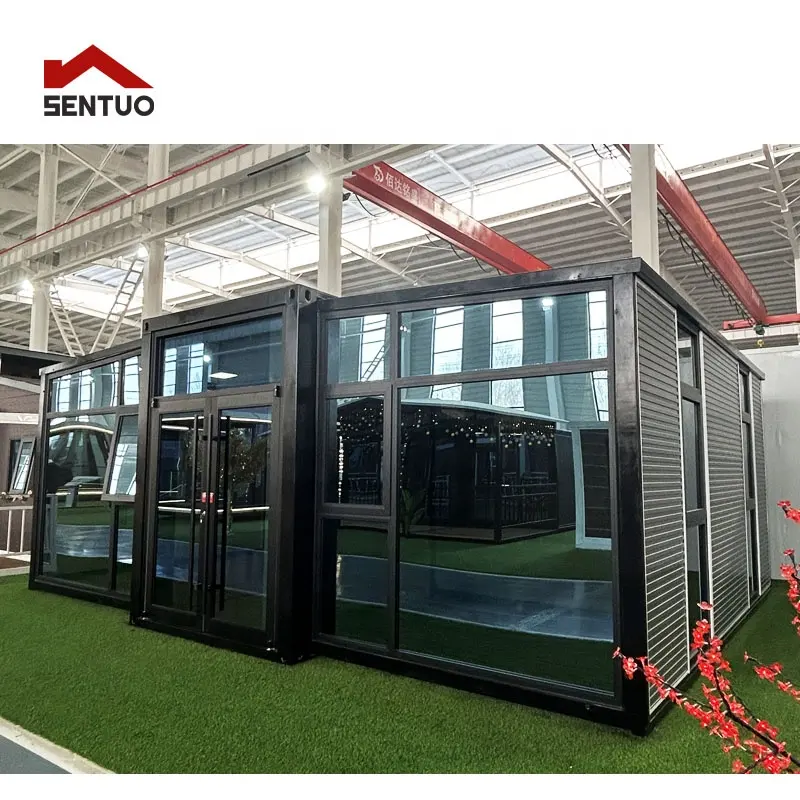 Trung Quốc Nhà sản xuất 20ft 40ft 2 phòng ngủ 3 phòng ngủ mở rộng prefab container nhà giá rẻ sống Tiny nhà để bán