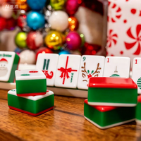 Joyeux Noël Mahjong américain |   Tuiles acryliques de luxe pour rehausser votre expérience de soirées de jeux