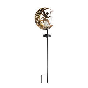Luz solar de jardín con diseño de luna de hadas, LED, impermeable, para exteriores, con estaca, para decoración de patio y jardín. - Product Image 3