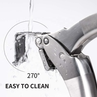 Vente chaude accessoires de cuisine gadget ail culbuteur hachoir en acier inoxydable gingembre broyeur ail presse hachoir