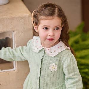 DB1261888 <span class=keywords><strong>DAVE</strong></span> BELLA Pull cardigan pour enfants, printemps, nouveau, filles, bébés, décontracté, tricoté, manches longues, manteau, mode, vêtements doux - Product Image 3