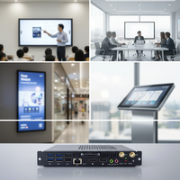 Mini PC OPS Tamaño Europeo, Procesador Intel U5 U7, 8GB RAM LPDDR5, 256GB SSD, Windows 11 Pro, Computadora OPS para Negocios y Pizarras Inteligentes