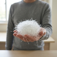Fibres synthétiques POM de qualité industrielle de 12 mm pour panneaux décoratifs extérieurs, faux panneaux de pierre, UHPC, fibre synthétique spéciale