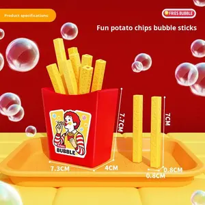 Juguete de Burbujas de Plástico para Fiestas al Aire Libre, Broma, Alivio del Estrés, Lotería Infantil, Accesorios Interactivos Creativos, Palitos de Burbujas con Forma de Papas Fritas - Product Image 2