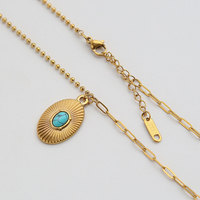 Collar con Colgante Geométrico Clásico Future Angel, Chapado en Oro de 18K, Collar de Acero Inoxidable para Mujer Unisex