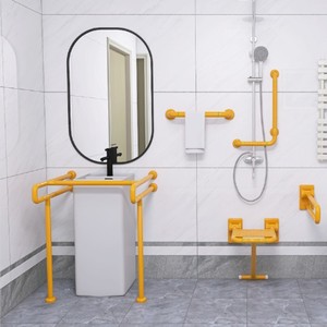 Barra de apoyo Hengsheng Zhinian HS-024A de acero inoxidable antideslizante con capacidad de carga de 100 kg para baño y inodoro, para personas con discapacidad. - Product Image 2
