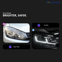 Phares avant XUNBAI MK7.5 Style Bi-LED à double projecteur pour VW Golf MK6 2009-2012 12V DRL Clignotant Canbus Plug & Play Pièce Auto