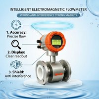 RUIJI RS485 Pengukur Aliran Elektromagnetik DN10-DN2000, Pengukur Aliran Magnetik untuk Pipa Air Industri, Tersedia ODM
