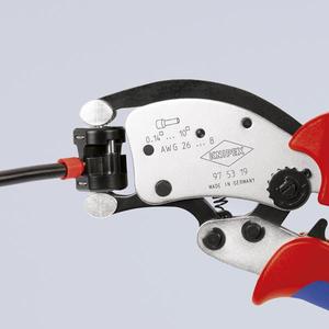 KNIPEX - 97 53 19 Twistor®Alicates de prensado autoajustables en T para casquillos de alambre con cabezal de troquel giratorio - Product Image 3