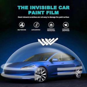 Película Protectora de Pintura para Automóvil de TPU Precortada de 8.5 Mil para Tesla Model Y 2017-2024, Película Transparente Mate Protectora Contra Rayones - Product Image 4