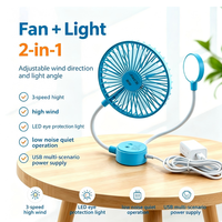 Nouvelle lampe et ventilateur magnétique 2-en-1 pour machine à coudre, lumière douce pour protéger les yeux, 3 vitesses réglables, lampe de travail LED pour usine de confection