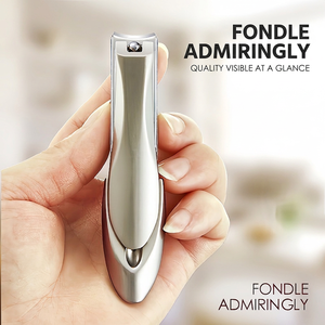 Stainless Steel Nail Clipper Anti-Splash Wide Jaw Opening Finger and Toenail Cutter Portable Manicure Tool - Product Image 1