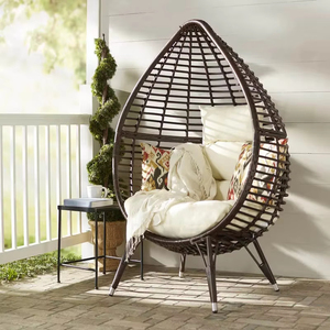 Cesto Sospeso in Rattan Stile Europeo Personalizzato, Dondolo da Esterno per Giardino, Cortile, Villa, Hotel, Arredamento <span class=keywords><strong>Nido</strong></span> d'Uccello Singolo - Product Image 1