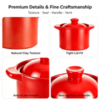Ensemble de 3 casseroles en céramique pour cuisinière à gaz, saines et durables, pour la maison et la restauration