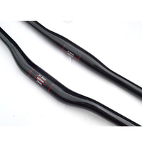 Nouveau guidon de vélo de montagne en fibre de carbone 3K, forme en V/serre-câble, 31,8x601-700mm, diamètre de serrage 31,1-32,5mm, accessoires de vélo