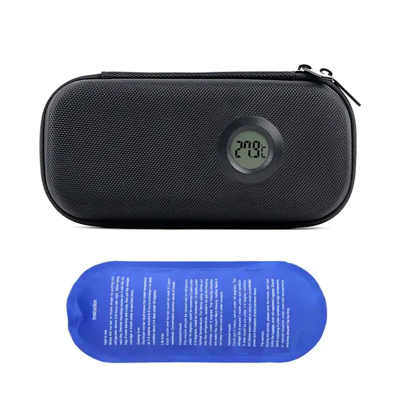 Benutzer definierte tragbare Kühlers tift Travel Carry Insulin Case Beutel Tasche für Diabetiker mit Thermometer temperatur