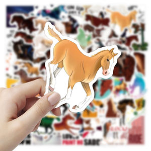 <span class=keywords><strong>Pegatina</strong></span> decorativa de dibujos animados para montar a <span class=keywords><strong>caballo</strong></span>, <span class=keywords><strong>pegatina</strong></span> para botella, portátil, <span class=keywords><strong>coche</strong></span>, a prueba de agua, 50 Uds. - Product Image 3