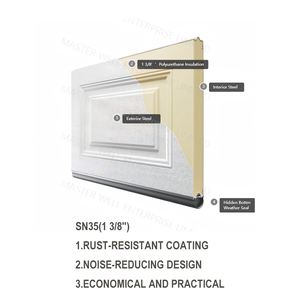 Porte <span class=keywords><strong>de</strong></span> <span class=keywords><strong>garage</strong></span> sectionnelle moderne, à ouverture par le haut, bien isolée, <span class=keywords><strong>prix</strong></span> <span class=keywords><strong>d</strong></span>'usine, automatique - Product Image 3