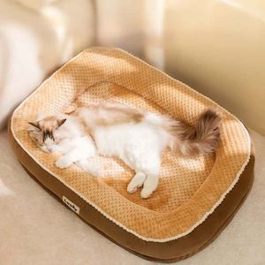 Coussin pour animaux de compagnie rectangulaire, épais et chaud, pour chats et petits chiens, amovible, lavable, confortable toute l'année - Product Image 1